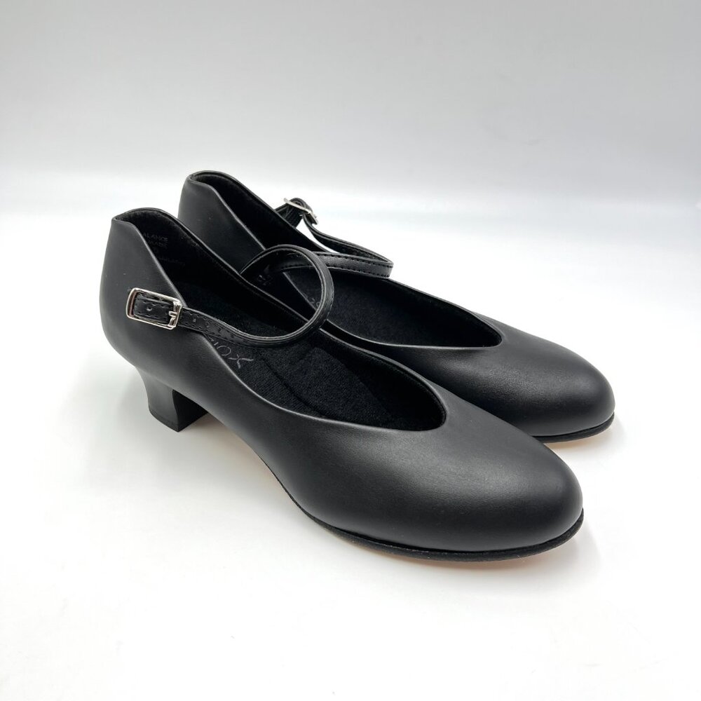 5N 5‎ NARROW WIDTH Capezio Womens Jr. Footlight 550 Black Character Dance Shoes